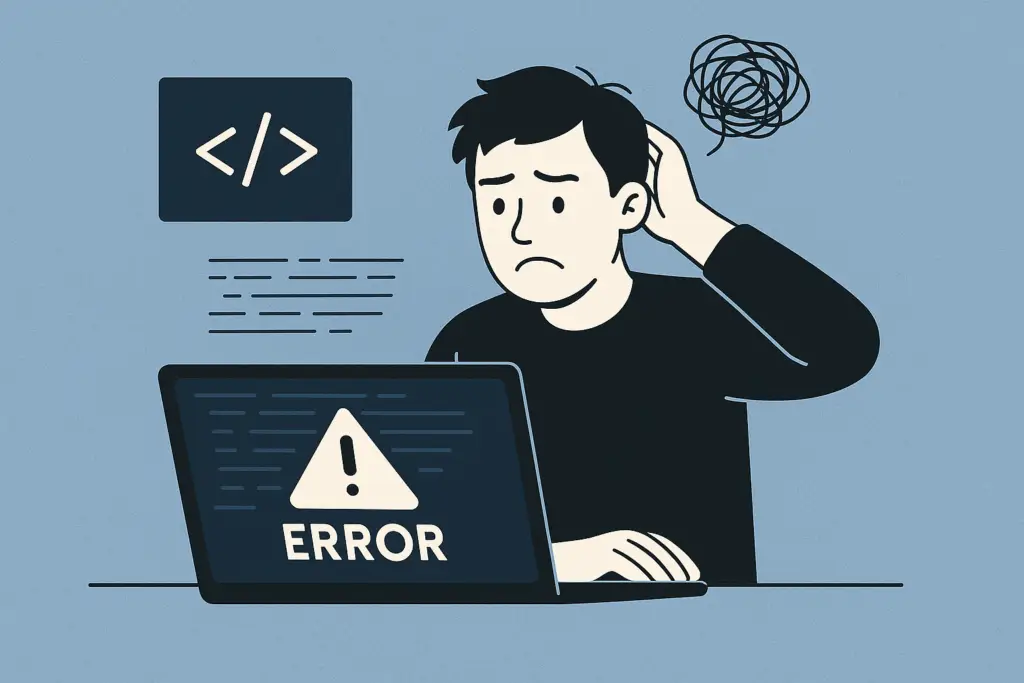 illusztráció egy fiatal programozóról